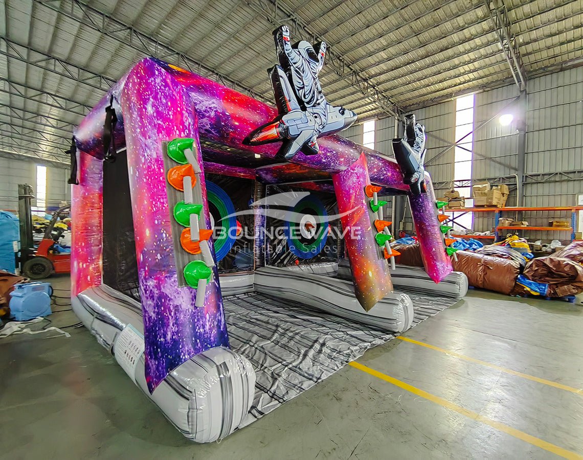 Cosmic Double Axe Throw Commercial Interactive Inflatable Game - BounceWave Inflatable Sales