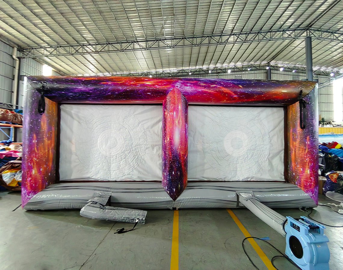 Cosmic Double Axe Throw Commercial Interactive Inflatable Game - BounceWave Inflatable Sales