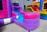 Cotton Candy Econo Duo Bounce & Slide Combo (Wet/Dry) - BounceWave Inflatable Sales