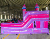Cotton Candy Econo Duo Bounce & Slide Combo (Wet/Dry) - BounceWave Inflatable Sales