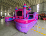 Cotton Candy Econo Duo Bounce & Slide Combo (Wet/Dry) - BounceWave Inflatable Sales