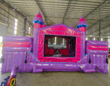Cotton Candy Econo Duo Bounce & Slide Combo (Wet/Dry) - BounceWave Inflatable Sales