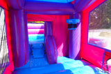 Cotton Candy Econo Duo Bounce & Slide Combo (Wet/Dry) - BounceWave Inflatable Sales