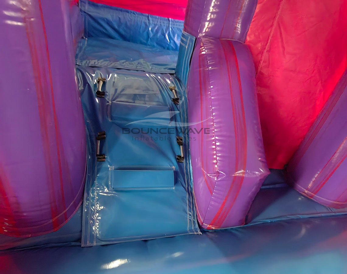 Cotton Candy Econo Duo Bounce & Slide Combo (Wet/Dry) - BounceWave Inflatable Sales