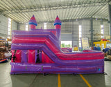 Cotton Candy Econo Duo Bounce & Slide Combo (Wet/Dry) - BounceWave Inflatable Sales