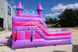 Cotton Candy Econo Duo Bounce & Slide Combo (Wet/Dry) - BounceWave Inflatable Sales
