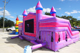 Cotton Candy Econo Duo Bounce & Slide Combo (Wet/Dry) - BounceWave Inflatable Sales