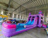 Cotton Candy Splash & Save Bounce House with Dual Lane Slide (Wet/Dry) - BounceWave Inflatable Sales