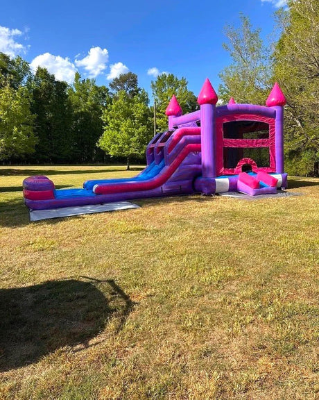 Cotton Candy Splash & Save Bounce House with Dual Lane Slide (Wet/Dry) - BounceWave Inflatable Sales