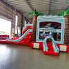 Crimson Bay Dual Lane Commercial Inflatable Combo (Wet/Dry) - BounceWave Inflatable Sales