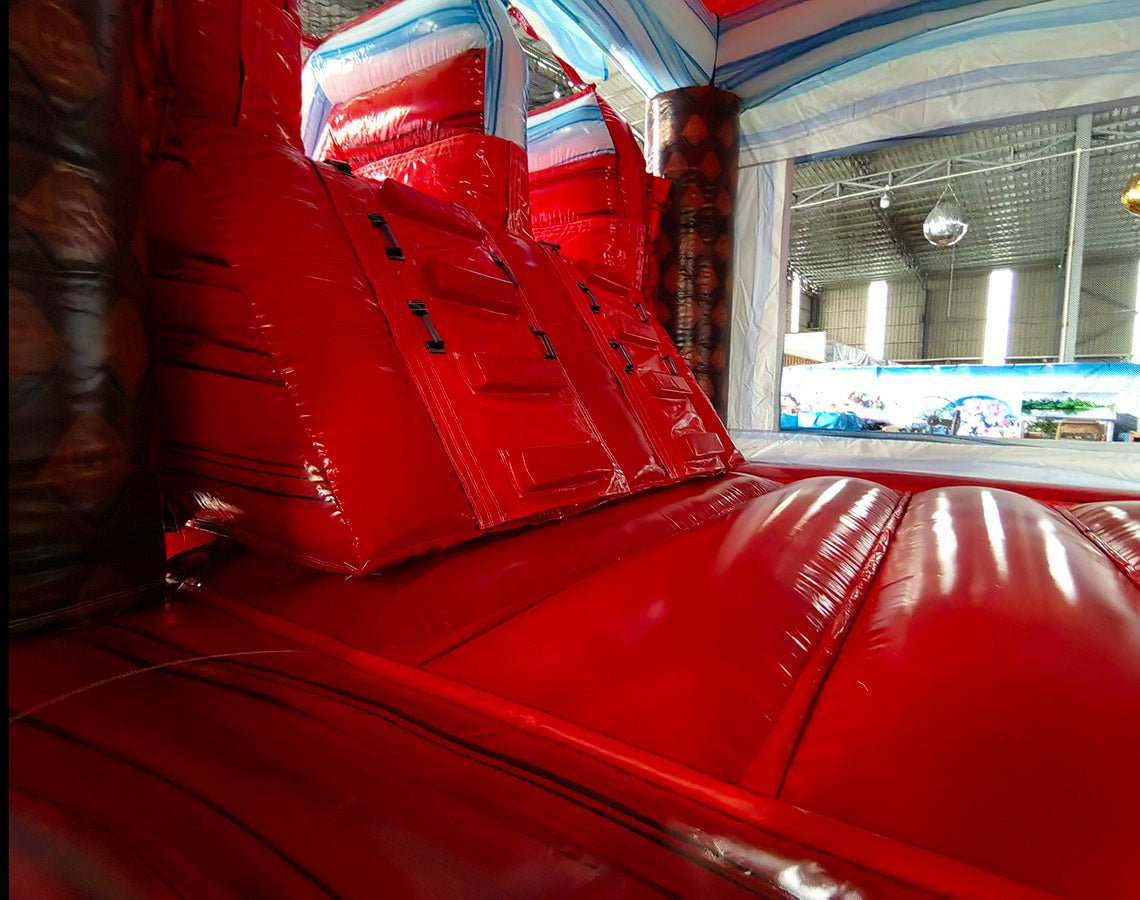 Crimson Bay Dual Lane Commercial Inflatable Combo (Wet/Dry) - BounceWave Inflatable Sales