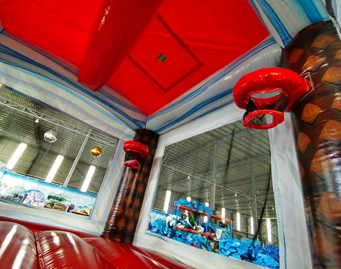 Crimson Bay Dual Lane Commercial Inflatable Combo (Wet/Dry) - BounceWave Inflatable Sales