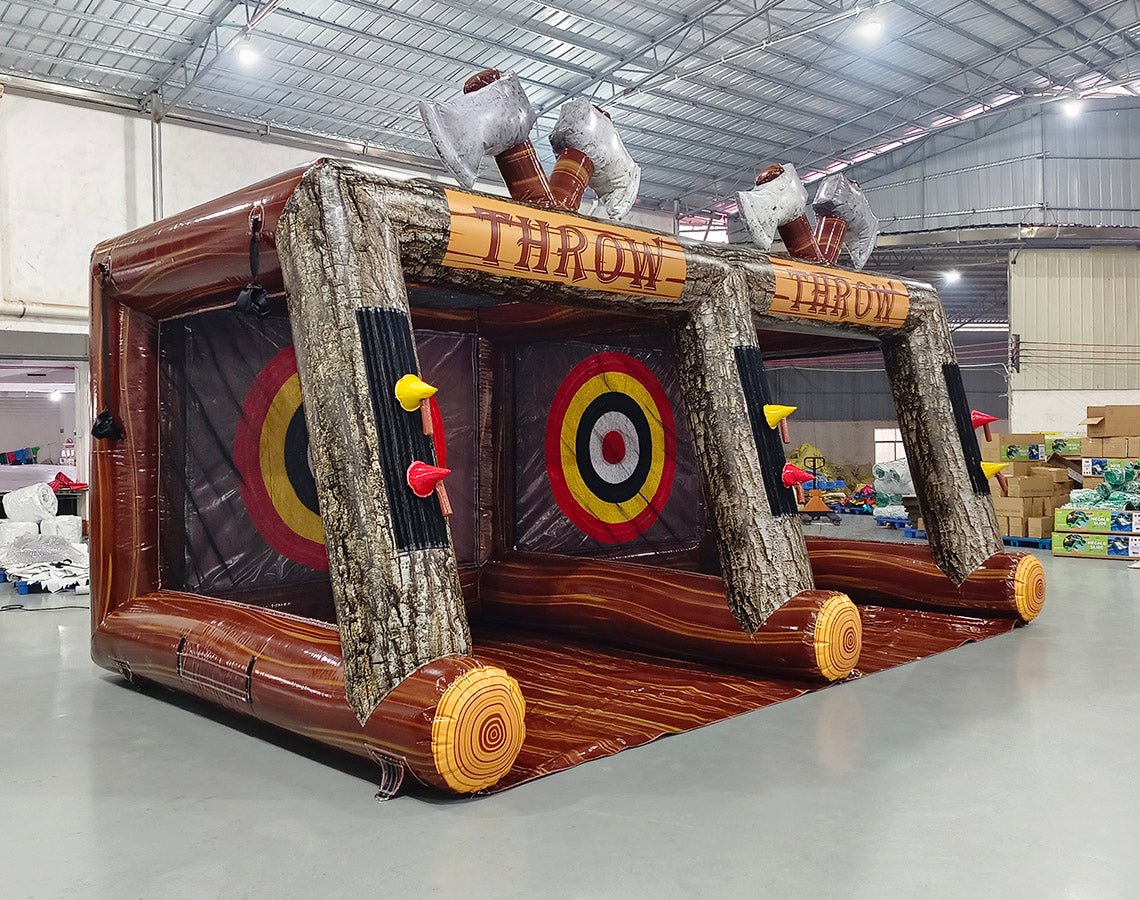 Double Axe Throw Commercial Interactive Inflatable Game - BounceWave Inflatable Sales