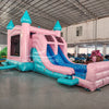 Dream Glitter Castle Dual Lane Bounce House with Slide (Wet/Dry) - BounceWave Inflatable Sales