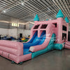Dream Glitter Castle Dual Lane Bounce House with Slide (Wet/Dry) - BounceWave Inflatable Sales