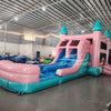 Dream Glitter Castle Dual Lane Bounce House with Slide (Wet/Dry) - BounceWave Inflatable Sales