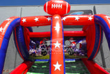 Dual Lane Football Toss Inflatable Game - BounceWave Inflatable Sales