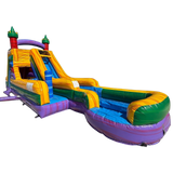 Euro Castle Single Dash Splash Inflatable Obstacle Course - Inflated Landing
