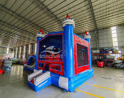 Euro Baja Dual Lane Commercial Inflatable Combo (Wet/Dry) - BounceWave Inflatable Sales