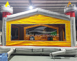 Euro Fire Island Castle XL Commercial Grade Bounce House - BounceWave Inflatable Sales