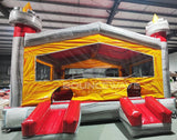 Euro Fire Island Castle XL Commercial Grade Bounce House - BounceWave Inflatable Sales