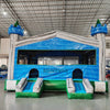 Euro Green Gush Castle XL Commercial Grade Bounce House - BounceWave Inflatable Sales