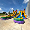 Euro Marble Double Dash Splash Inflatable Obstacle Course - BounceWave Inflatable Sales