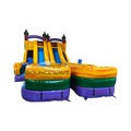Euro Marble Double Dash Splash Inflatable Obstacle Course - Inflated Splash Pad