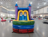 Euro Marble PowerPlay Dual Lane Bounce House with Slide Combo-FlexPool - BounceWave Inflatable Sales