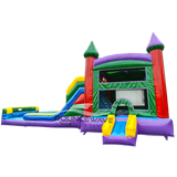 Euro Marble Splash & Save Bounce House with Dual Lane Slide (Wet/Dry) - BounceWave Inflatable Sales