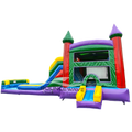 Euro Marble Splash & Save Bounce House with Dual Lane Slide (Wet/Dry)