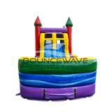 Euro Marble Splash & Save Bounce House with Dual Lane Slide (Wet/Dry) - BounceWave Inflatable Sales
