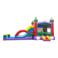 Euro Marble Dual Lane Bounce House with Slide (Wet/Dry)
