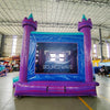 Euro Teal Purple Plunge Dual Lane Commercial Inflatable Combo (Wet/Dry) - BounceWave Inflatable Sales