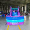 Euro Teal Purple Plunge Dual Lane Commercial Inflatable Combo (Wet/Dry) - BounceWave Inflatable Sales