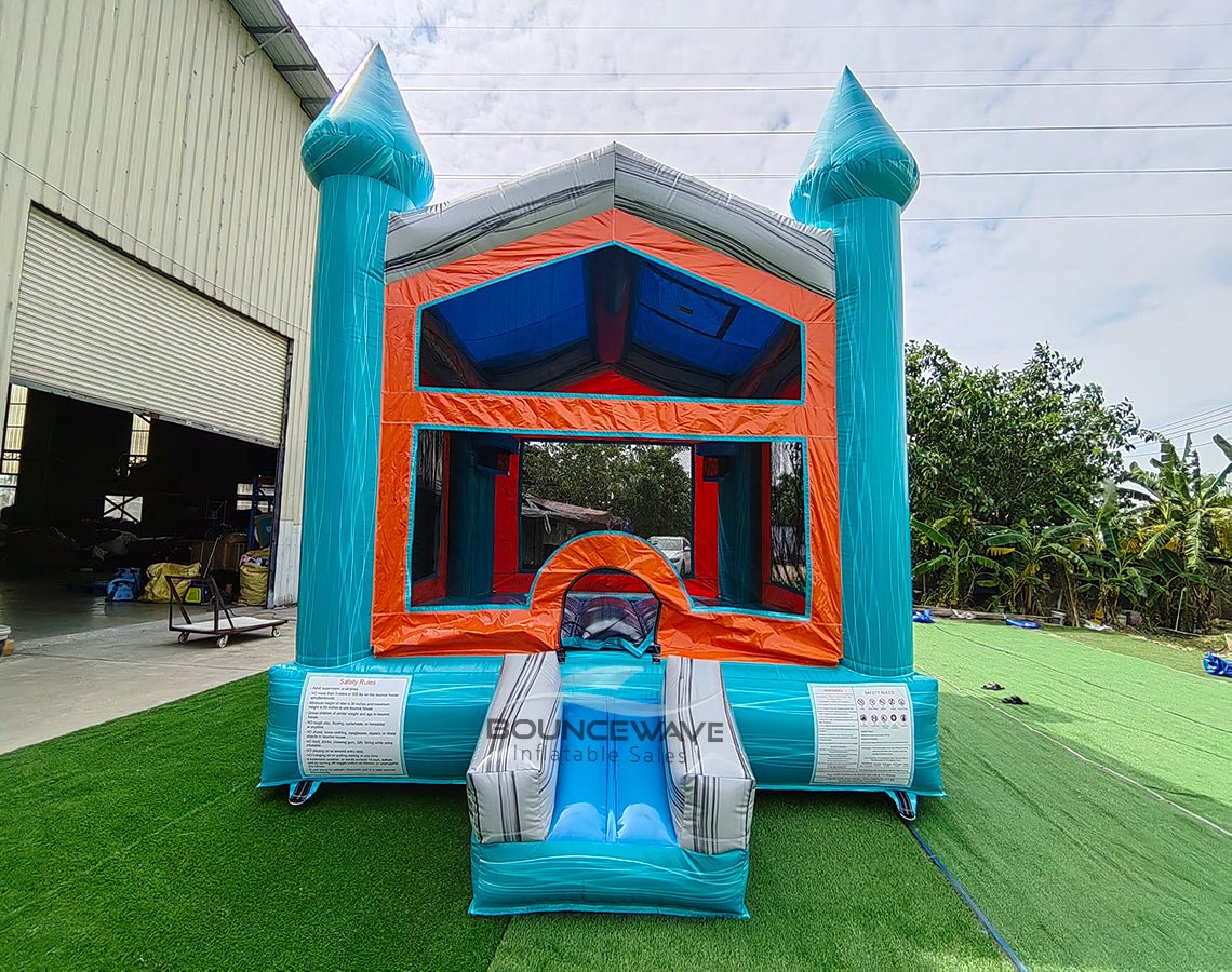Fiji Falls Castle Commercial Bounce House - BounceWave Inflatable Sales