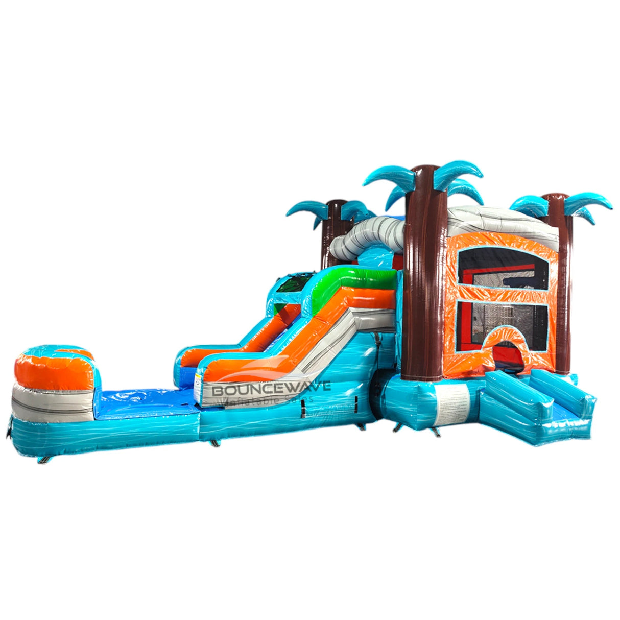Fiji Falls Commercial Bounce House Combo with Slide (Wet/Dry) - BounceWave Inflatable Sales
