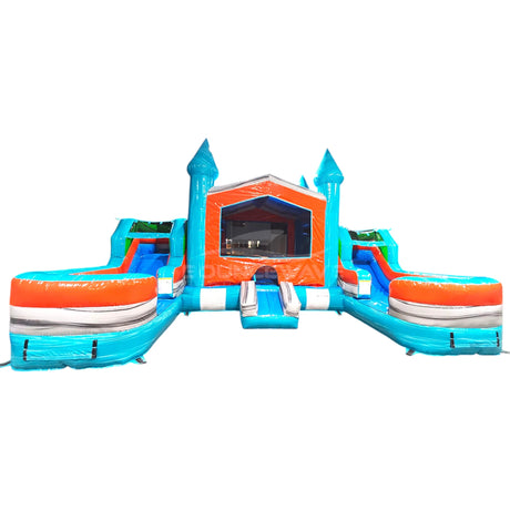 Fiji Falls Econo Duo Bounce & Slide Combo (Wet/Dry) - BounceWave Inflatable Sales