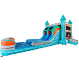 Fiji Falls Splash & Save Bounce House with Dual Lane Slide (Wet/Dry) - BounceWave Inflatable Sales