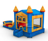 Fire & Ice PowerPlay Dual Lane Bounce House with Slide Combo - BounceWave Inflatable Sales