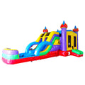 Flat Euro Dual Lane Bounce House with Slide (Wet/Dry)