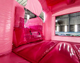 Glitter & Bows Commercial Bounce House with Slide Combo (Wet/Dry) - BounceWave Inflatable Sales