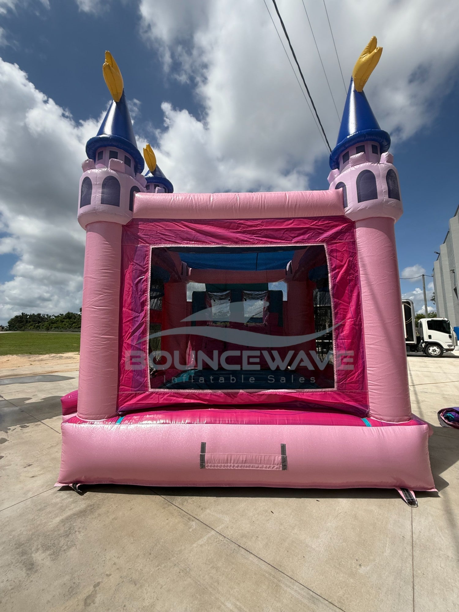 Grand Royal Castle Dual Lane Bounce House with Slide (Wet/Dry)