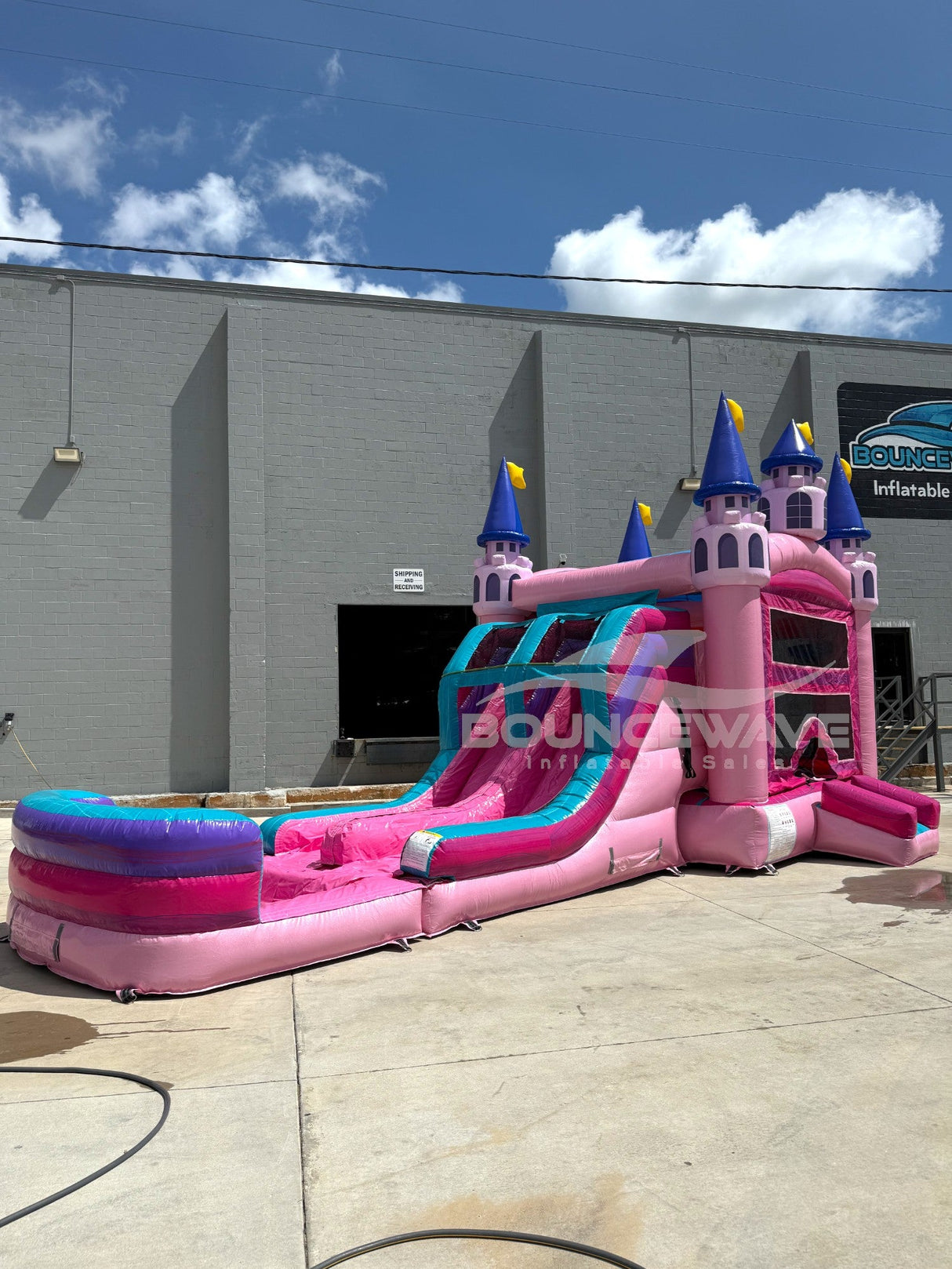 Grand Royal Castle Dual Lane Bounce House with Slide (Wet/Dry) - BounceWave Inflatable Sales