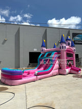 Grand Royal Castle Dual Lane Bounce House with Slide (Wet/Dry) - BounceWave Inflatable Sales
