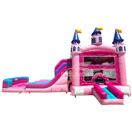 Grand Royal Castle Dual Lane Bounce House with Slide (Wet/Dry) - BounceWave Inflatable Sales