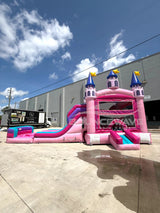 Grand Royal Castle Dual Lane Bounce House with Slide (Wet/Dry) - BounceWave Inflatable Sales