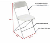 Heavy Duty White Plastic Folding Chair - BounceWave Inflatable Sales