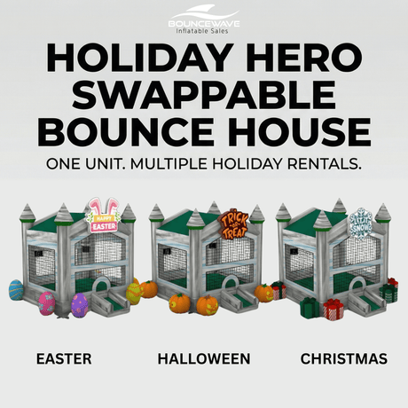 Holiday Hero Swappable Bounce House – Full Package - BounceWave Inflatable Sales