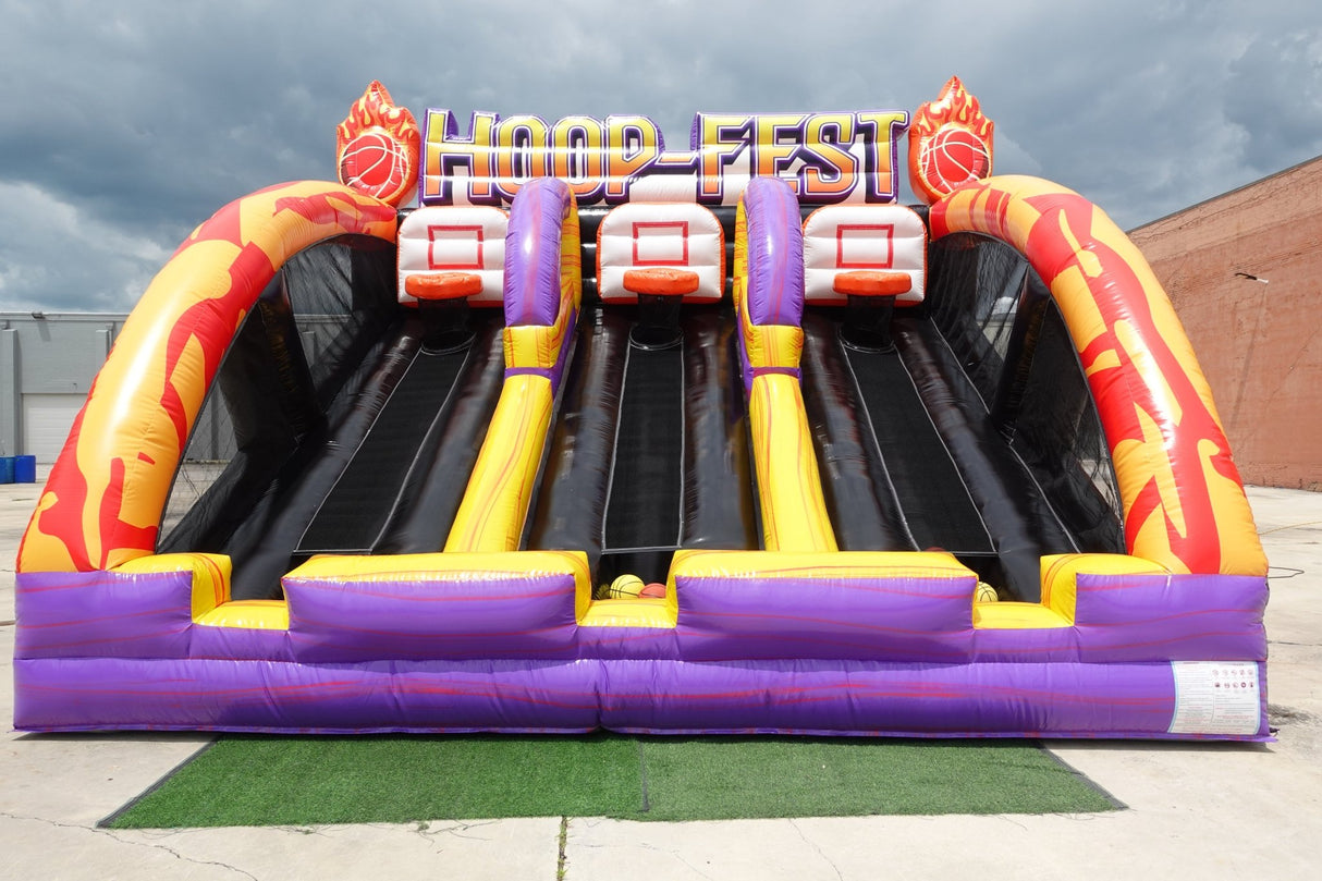 HOOP - FEST Basketball Commercial Interactive Inflatable Game - BounceWave Inflatable Sales